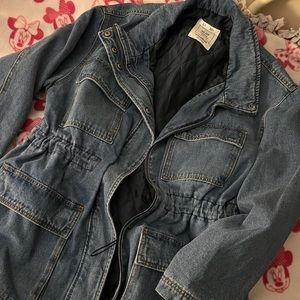 Pull & Bear Denim Cargo padded jacket